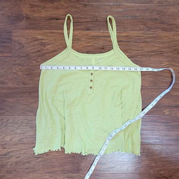 American Eagle Boho Bohemian Green Flowy Tank Top Size XS NWT Never Worn - Picture 7 of 8